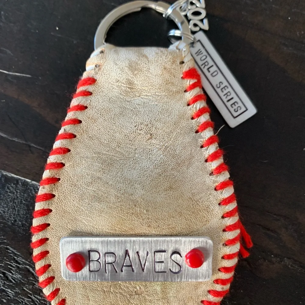 Braves 2021 World Series Baseball Keychain